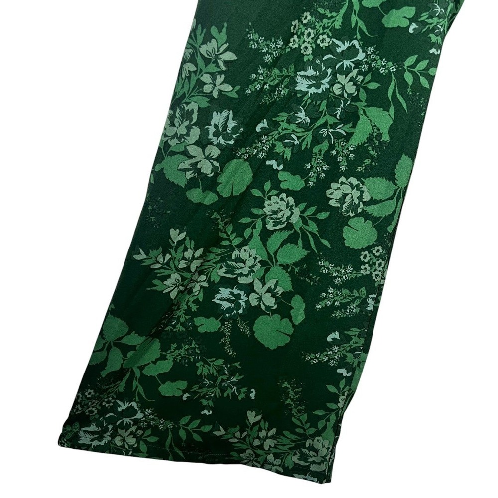 Baltic Born Freya Halter Jumpsuit Green Floral Wide Leg Open Back Earthy Size S - Picture 4 of 8